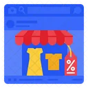 Online Marketplace Shopping Website Online Cloth Shopping Icon