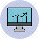 Wachstum Des Online Marktes Grafik Diagramm Symbol