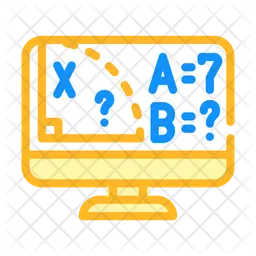 Online Math Class  Icon