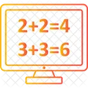 Math Education Laptop Icon