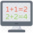 Online Math Lecture Education Internet Icon