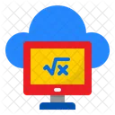 Online Mathematikunterricht Cloud Computer Symbol