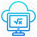 Online Mathematikunterricht Cloud Computer Symbol