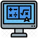 Online Maths Class Maths Computer Icon