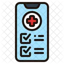 Online Medical Check Health Check Smartphone Icon