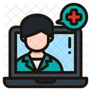 Online Medical Consultation Medical Assistance Telemedicine Icon