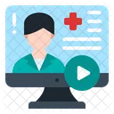 Online Medical Lesson  Icon