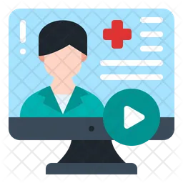 Online Medical Lesson  Icon