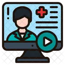 Online Medical Lesson Video Video Lesson Icon