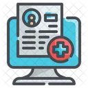 Online Medical Report Medical Report Monitor Icon