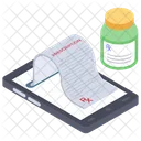 Online Prescription Medical Receipt Online Medicine Icon