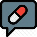 Online Medicine Consultation Capsule Chat Medicine Support Icon