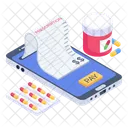 Online Invoice Medical Invoice Online Medicines Bill Icon
