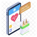 Online Medikamente Medizinische App Online Gesundheitsversorgung Icon