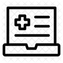 Laptop Notizbuch Medizin Symbol