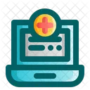 Medizinischer Laptop Gesundheit Krankenhaus Symbol