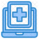 Online Medizin Laptop Krankenhaus Symbol