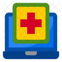 Online Medizin Laptop Krankenhaus Symbol