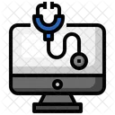 Online Medizin Online Arzt Stethoskop Symbol