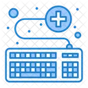 Online Medizin Online Dienst Computer Tastatur Symbol