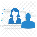 Online Meeting Communication Conference Icon