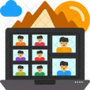 Online Meeting Virtual Meeting Video Conference Icône