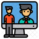 Online Interview Meeting Icon