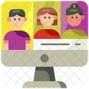 Online Meeting Video Conference Meeting Icon