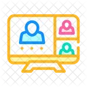 Online Conference Remote Icon