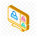 Online Conference Remote Icon