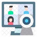Online Meeting Video Conference Online Education Icon