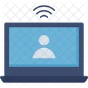 Online Meeting Online Video Call Wifi Signal Icon