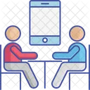 Online Meeting Mobile Business Meeting Icon