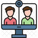 Online Meeting Online Learning Icon