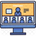 Online Meeting Computer Video Icon