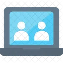 Online Meeting Call Conference Icon