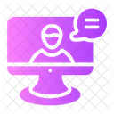 Online Meeting User Communication Icon