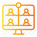 Online Meeting Virtual Event Elearning Icon