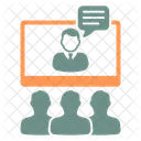 Online Meeting Worker Work Icon