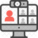 Work From Home Online Working Freelance Icon