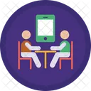 Online Meeting Mobile Business Meeting Icon