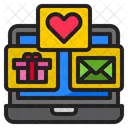 Online Message And Gift Laptop Email Icon