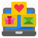 Online Message And Gift  Icon