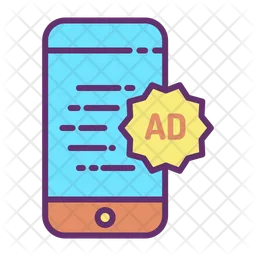 Online Mobile Advertising  Icon