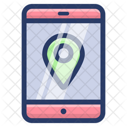 Online Mobile Location Icon
