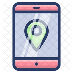 Online Mobile Location  Icon