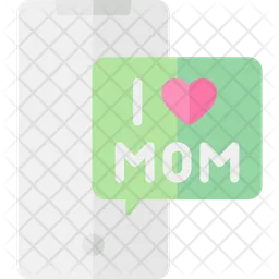 Online Mom Message  Icon