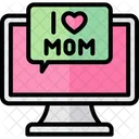 Online Mom Message  Icon