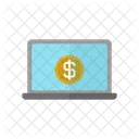 Laptop Finance Business Icon