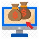 Online Money Bag Cash Icon